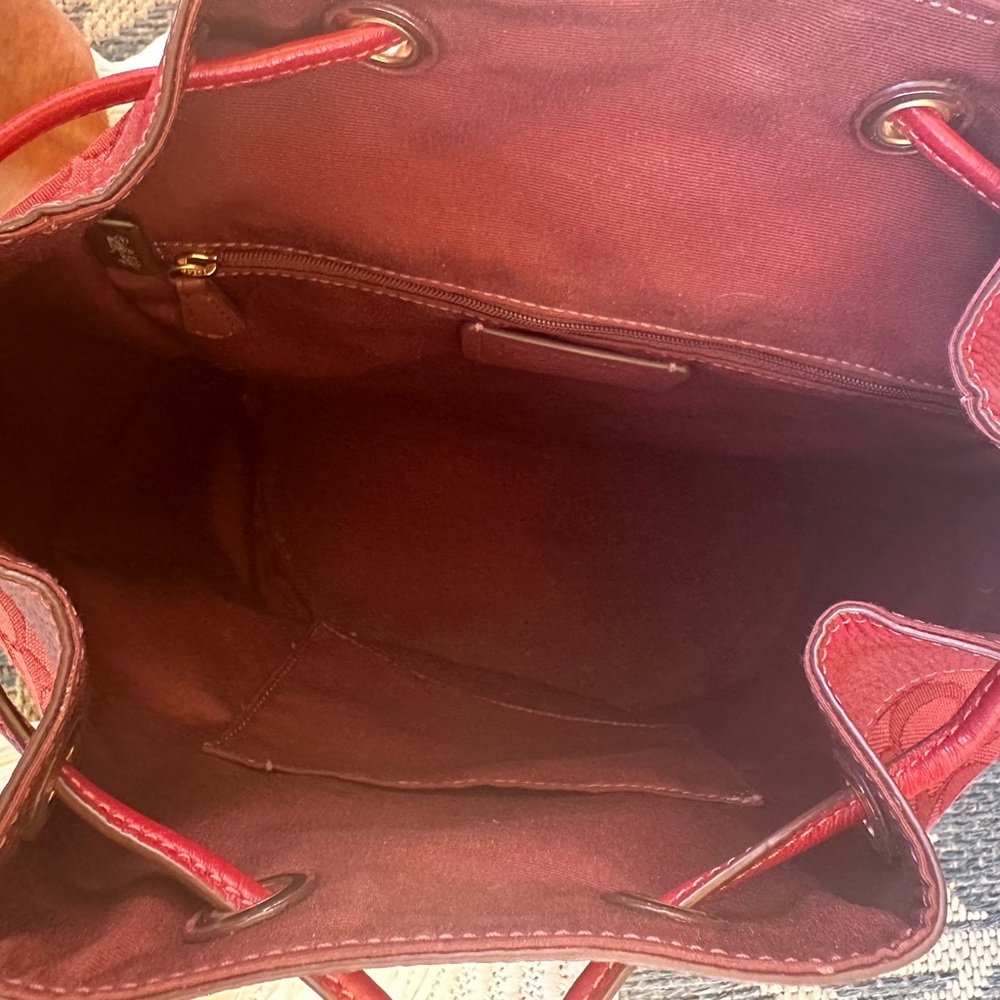 Coach Red Apple Signature Dempsey Patch Drawstring Backpack EXC - Picture 12 of 12